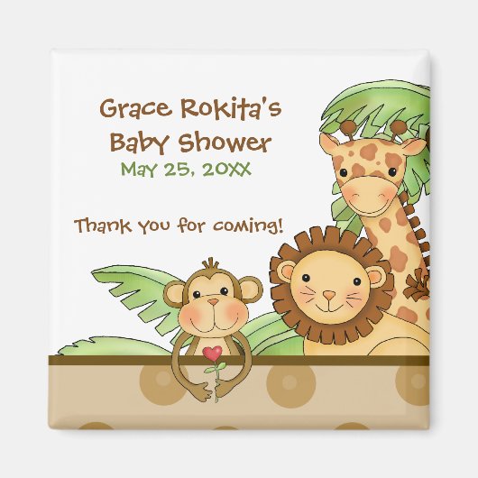 Jungle Babies - Gastgeschenk Magnet (Vorne)