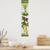 Jungle Babies Growth Chart Behielt auf 8x44! Poster (Küche)