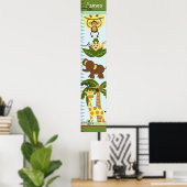 Jungle Babies Growth Chart Behielt auf 8x44! Poster (Heimbüro)
