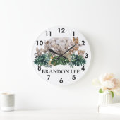 Jungle Babies Safari Afrikanischer Elefant Persona Große Wanduhr (Zuhause)