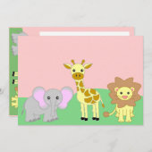 Jungle Baby Animals Baby Shower Einladungen Blank (Vorne/Hinten)