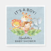 Jungle Baby Animals Boys Baby Dusche Serviette (Vorderseite)