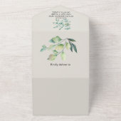 Jungle Baby Animals Dusche Grüne Safari All In One Einladung (Außenbereich)