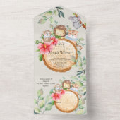 Jungle Baby Animals Dusche Grüne Safari All In One Einladung (Innen Boden)