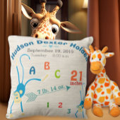 Jungle Baby Boy Kinderzimmer Birth Stat Monkey Nie Kissen