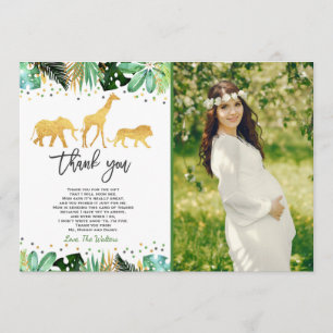 Jungle Baby Dusche Danke Card Jungle Dusche