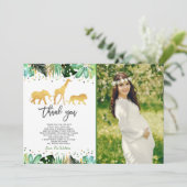 Jungle Baby Dusche Danke Card Jungle Dusche (Stehend Vorderseite)