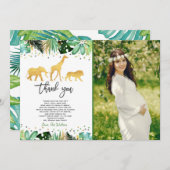 Jungle Baby Dusche Danke Card Jungle Dusche (Vorne/Hinten)