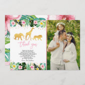 Jungle Baby Dusche Danke Card Jungle Dusche (Vorne/Hinten)