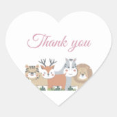 Jungle Baby Dusche - Danke, Oval Sticker (Vorderseite)