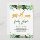 Jungle Baby Dusche Einladung Tropical Baby Dusche (Vorderseite)