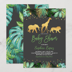 Jungle Baby Dusche Einladung Tropical Baby Dusche