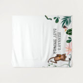 Jungle Baby Dusche Hintergrund Wandteppich (Vorderseite (Horizontal))