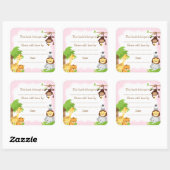 Jungle Baby Duschvorrichtung Buchzeichen Aufkleber (Blatt)