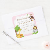 Jungle Baby Duschvorrichtung Buchzeichen Aufkleber (Umschlag)