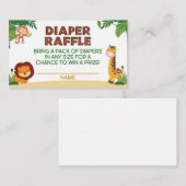 Jungle Baby Duwer Diaper Raffekarte Begleitkarte (Vorne/Hinten)