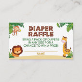 Jungle Baby Duwer Diaper Raffekarte Begleitkarte (Vorderseite)