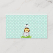 Jungle Baby Duwer Diaper Raffle Ticket blau Begleitkarte (Rückseite)