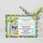 Jungle Baby Duwer Einladung (Stehend Vorderseite)