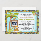 Jungle Baby Duwer Einladung (Vorne/Hinten)