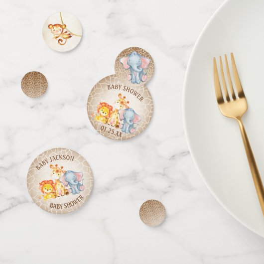 Jungle Baby Duwer Elephant Confetti Dekoration Konfetti (Gruppe)