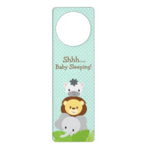 Jungle Baby Kinderzimmer Türhänger blau