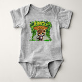 Jungle Baby Leopard, Niedlich Wildlife Kitty Cat � Strampler (Vorderseite)