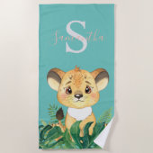 Jungle baby Lion Beach Handtuch für Kinder (Vorderseite)