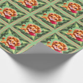 Jungle Baby Lion mit einem roten Herz Geschenkpapier (Ecke)