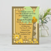 Jungle Baby Lion Twins Shower Party Zoo Safari Einladung (Stehend Vorderseite)