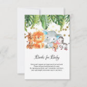 Jungle Baby Shower Books for Baby Card Dankeskarte (Vorderseite)