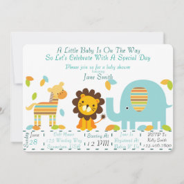 Jungle Baby Shower (Boy) Einladung
