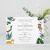 Jungle Baby Shower Einladung (Stehend Vorderseite)