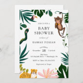 Jungle Baby Shower Einladung (Vorne/Hinten)