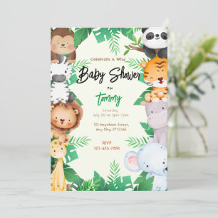 Jungle Baby Shower Einladung