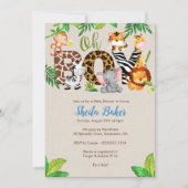 Jungle Baby Shower Einladung - Boy Baby Shower (Vorderseite)