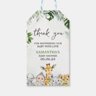 Jungle Baby Shower Favor Tags Geschenkanhänger