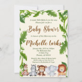 Jungle Baby Shower Invasion, Safari Einladung (Vorderseite)