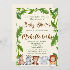 Jungle Baby Shower Invasion, Safari Einladung