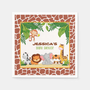 Jungle Baby Shower Napkin Serviette