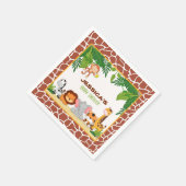 Jungle Baby Shower Napkin Serviette (Ecke)