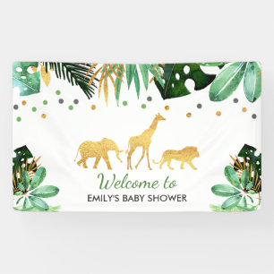 Jungle Baby Shower Party Banner Tropische Dusche