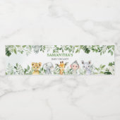 Jungle Baby Shower Wasserflaschenetikett (Einzelnes Label)