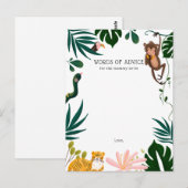 Jungle Baby Shower Worte des Ratgebers Postkarte (Vorne/Hinten)