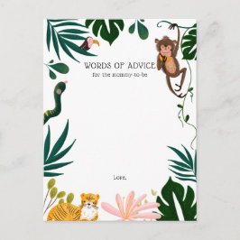Jungle Baby Shower Worte des Ratgebers Postkarte