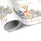 Jungle Baby Zebra Giraffe und Tiger Geschenkpapier (Rolleneckpunkt)