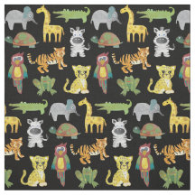 Jungle Babys auf schwarzem Hintergrund