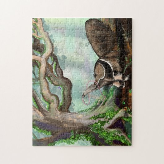 Jungle Baum und Riesenanteater Puzzle (Vertikal)