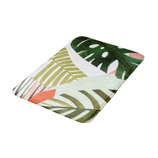 Jungle Beat Tropical Greenerity Badematte (Schrägansicht)