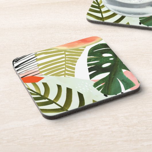 Jungle Beat Tropical Greenerity Getränkeuntersetzer (Linke Seite)